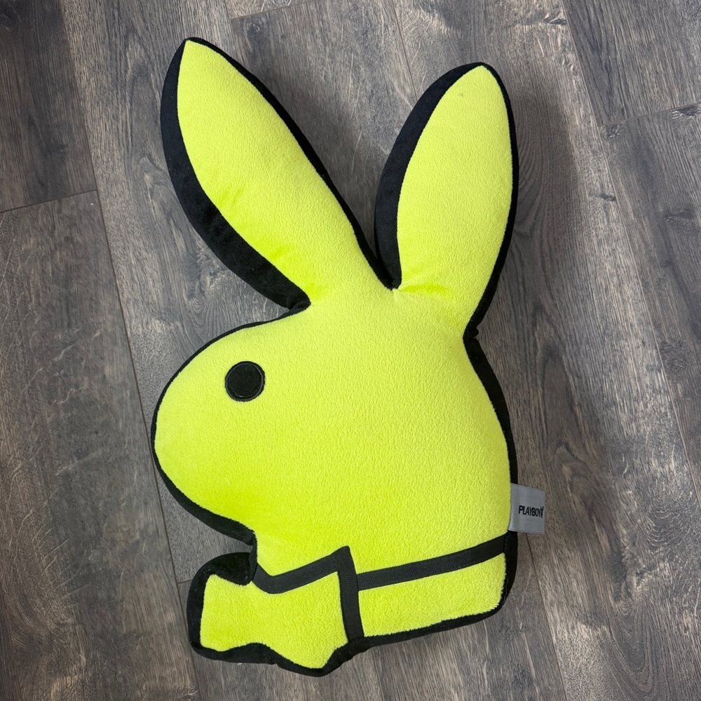 Playboy Y2K lime green bunny head pillow - Picture 4 of 15